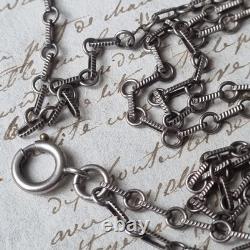 Sautoir Argent XIXè Ancien Long Collier 140 cm 19thC Silver Necklace
