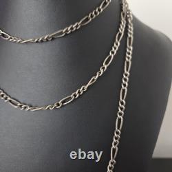 Sautoir Argent XIXè Ancien Long Collier 146 cm 19thC Silver Necklace