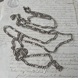 Sautoir Argent XIXè Ancien Long Collier 146 cm 19thC Silver Necklace