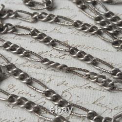Sautoir Argent XIXè Ancien Long Collier 146 cm 19thC Silver Necklace