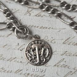 Sautoir Argent XIXè Ancien Long Collier 146 cm 19thC Silver Necklace