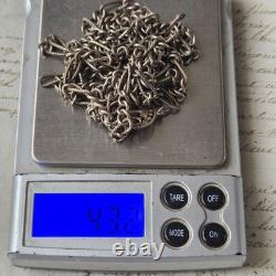 Sautoir Argent XIXè Ancien Long Collier 146 cm 19thC Silver Necklace