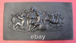 Sculpture Bas-reliefs ébonite Bacchus Napoléon III XIXe