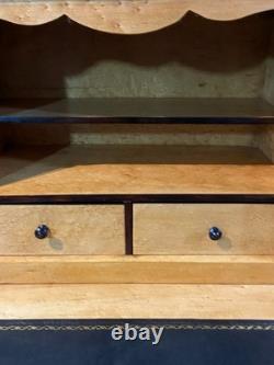 Secrétaire de dame XIXe à décor floral richement marqueté Napoléon III