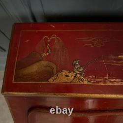 Secrétaire dos d'âne XIXe Napoléon III rehaussé de décors chinois L9503