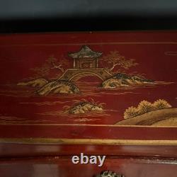 Secrétaire dos d'âne XIXe Napoléon III rehaussé de décors chinois L9503