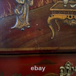 Secrétaire dos d'âne XIXe Napoléon III rehaussé de décors chinois L9503