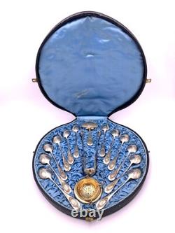 Service couverts à thé argent vermeil Napoléon III XIXe Antique silver tea set