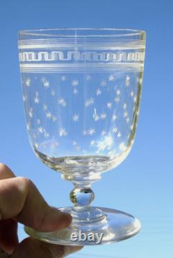 Service de 6 verres à eau en cristal gravé époque Napoléon III XIXe s