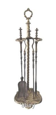 Serviteur de cheminée ancien en bronze XIXe Époque Napoléon 3