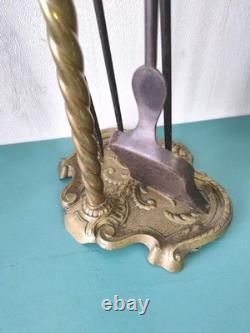 Serviteur de cheminée ancien en bronze XIXe Époque Napoléon 3