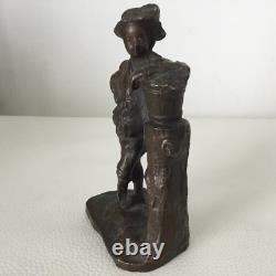 Statuette en Bronze XIXè Napoléon III Jeune Garçon Style XVIIIè Victorian 19th C