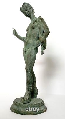 Statuettes En Bronze XIXe Antique Grand Tour Narcisse Et Sa Muse