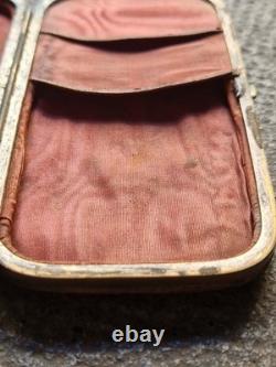 Superbe Étui A Cigare Cigarette XIX EME Npoleon III Argent Massif Incrusté