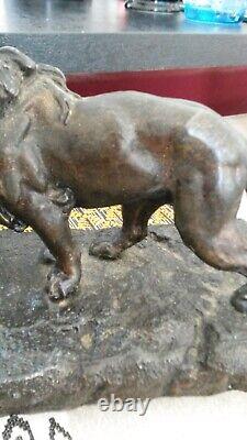 Superbe Lion Regule Patine Bronze France XIX Em Siecle