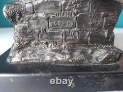 Superbe Sculpture Paysan. Régule fin XIXe époque Napoléon III Socle Marbre Noir