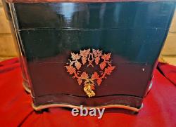 Superbe cave coffret a liqueurs XIX Boulle Napoleon III antic tantalus