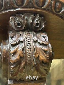 Superbe console d applique Bois noyer sculpté napoleon III St Renaissance XIXe