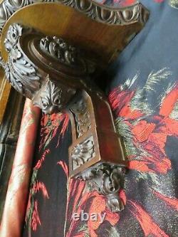 Superbe console d applique en bois de noyer sculpté napoleon III epok XIXe
