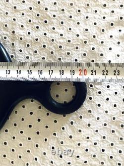 Superbe miroir ancien à main Ébène & argent Napoléon III XIXe siècle