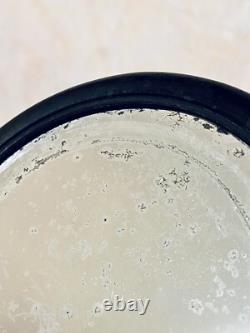 Superbe miroir ancien à main Ébène & argent Napoléon III XIXe siècle