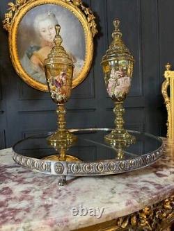Surtout De Table D'époque Napoléon III En Bronze Argenté De Style Empire XIXe