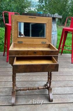 Table coiffeuse ancienne à miroir Style Louis-Philippe / Napoléon III XIXe s