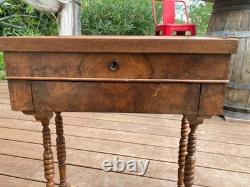 Table coiffeuse ancienne à miroir Style Louis-Philippe / Napoléon III XIXe s