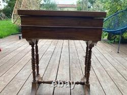 Table coiffeuse ancienne à miroir Style Louis-Philippe / Napoléon III XIXe s