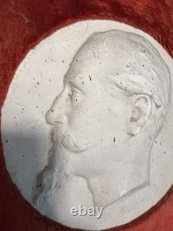 Tableau & Cadre Profil Plâtre Napoléon III XIX Eme Second Empire