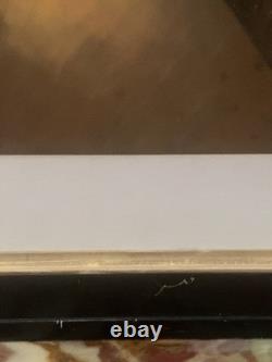 Tableau ancien XIX portrait mousquetaire Fernand Paillet cadre Napoléon III