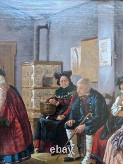 Technique Mixte Mariage Alsacien XIX Ème Siècle Napoléon III