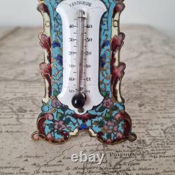Thermomètre Emaux Cloisonnés XIXè Napoléon III Email Enamel French Victorian