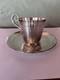 Trés Belle Tasse+ Sous Tasse à Café Xix Napoléon Iii Guilloché En Argent Massif