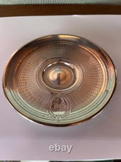Trés Belle Tasse+ Sous Tasse à Café XIX Napoléon III Guilloché En Argent Massif
