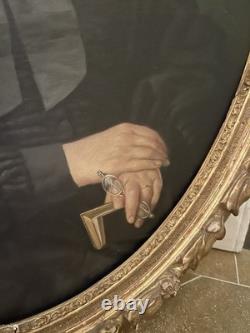 Très Grand Portrait De Dame XIX EME S dans Son Cadre En Bois Doré, NAPOLEON III