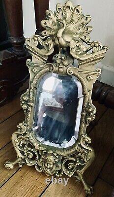 Très beau Miroir Bronze Patiné XIXe Qualité French Antique Mirror Napoléon 3