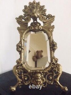 Très beau Miroir Bronze Patiné XIXe Qualité French Antique Mirror Napoléon 3