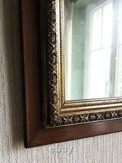 Très beau ancien miroir en bois et stucs dorés style Napoléon III XIXe siècle