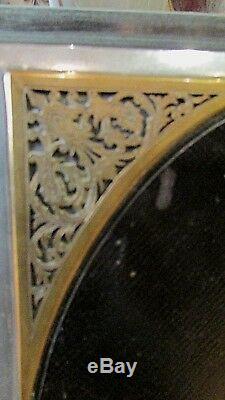 Tres bel ancien album photo napoleon III XIXE cuir bronze argenté ciselé cdv