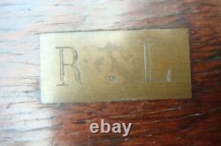 V70 Belle Boite Compas Acajou Laiton Napoléon III XIXe Complet Architecte
