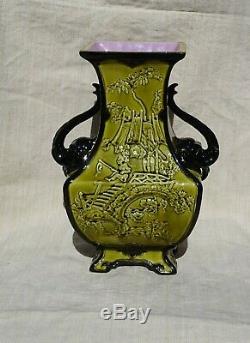 Vase Céramique émaillée XIX Japonisme Napoléon III-Glazed ceramic 19th Europe