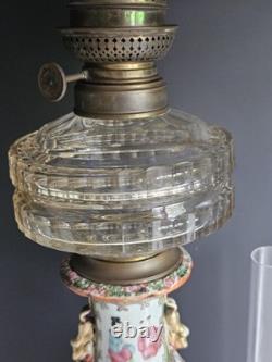 Vase Chine XIX Eme XVIII Lampe Petrole Baccarat Monture Bronze Era Napoleon