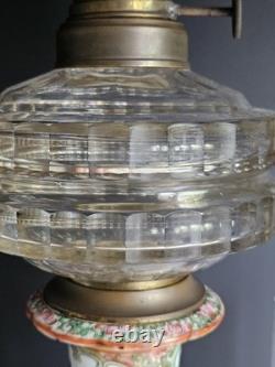 Vase Chine XIX Eme XVIII Lampe Petrole Baccarat Monture Bronze Era Napoleon