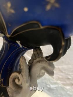 Vase Napoléon III XIXe Faïence Ancienne Porcelaine