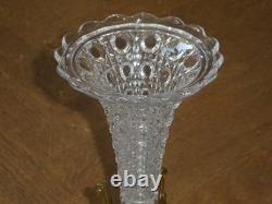 Vase Soliflore Tulipe XIX Napoléon III Bronze cristal Baccarat ou autres superbe