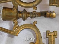 Vase Soliflore Tulipe XIX Napoléon III Bronze cristal Baccarat ou autres superbe