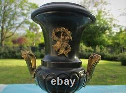 Vase décoratif ancien Médicis bronze XIXe siècle