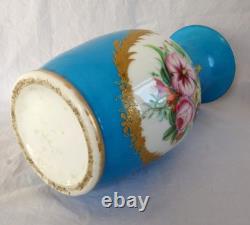 Vase polychrome et or porcelaine de Paris époque Napoléon III XIXe siècle