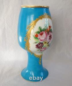 Vase polychrome et or porcelaine de Paris époque Napoléon III XIXe siècle